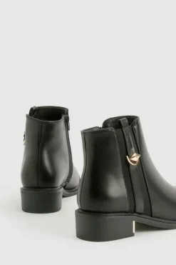 Ankle Boots*boohoo Wide Fit Panel Detail Chelsea Ankle Boots black