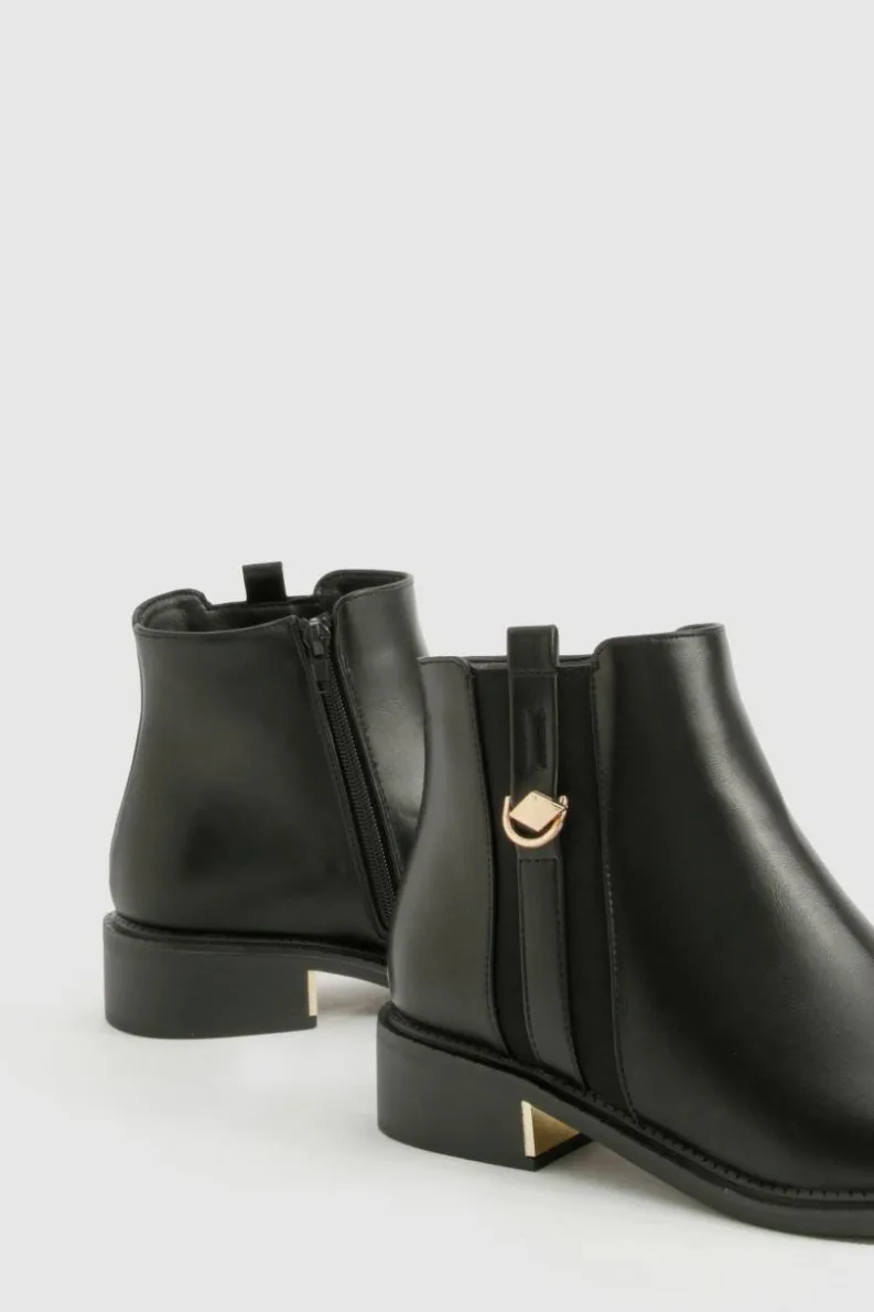 Ankle Boots*boohoo Wide Fit Panel Detail Chelsea Ankle Boots black