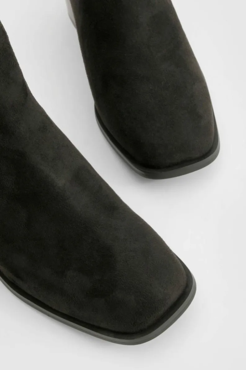Heels|Heeled Boots*boohoo Wide Fit Panel Detail Low Block Heeled Shoe Boots black