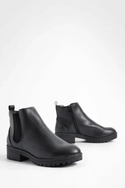 All Boots|Boots*boohoo Wide Fit Pull On Chelsea Boots black