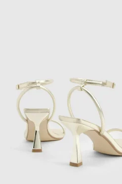 Heels*boohoo Wide Fit Square Two Part Heels gold