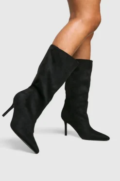 Over The Knee Boots|Knee High Boots*boohoo Wide Fit Stiletto Knee High Boots black