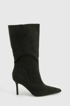 Over The Knee Boots|Knee High Boots*boohoo Wide Fit Stiletto Knee High Boots black