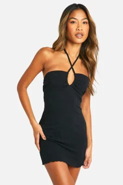 Bodycon Dresses*boohoo Wide Rib Bandeau Mini Dress black