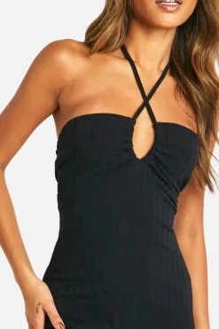 Bodycon Dresses*boohoo Wide Rib Bandeau Mini Dress black