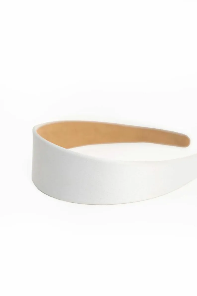 Hair Accessories*My Accessories London Wide Satin Headband White