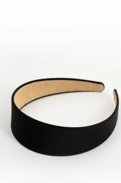 Hair Accessories*My Accessories London Wide Satin Headband Black