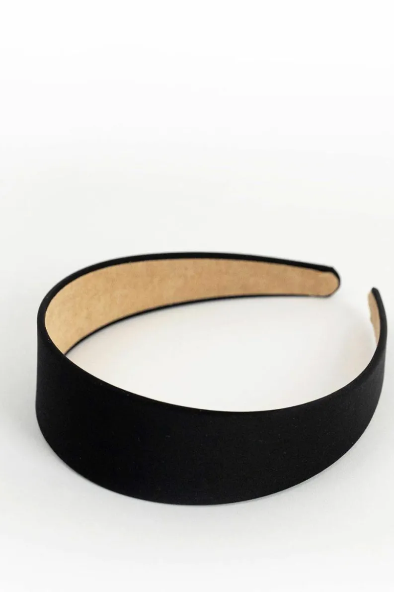 Hair Accessories*My Accessories London Wide Satin Headband Black