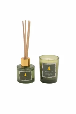 Candles & Diffusers|Candles*The Novelties Company Winter Fir 70g Candle & 30ml Diffuser Gift Set Green