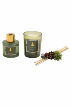 Candles & Diffusers|Candles*The Novelties Company Winter Fir 70g Candle & 30ml Diffuser Gift Set Green