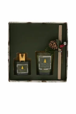 Candles & Diffusers|Candles*The Novelties Company Winter Fir 70g Candle & 30ml Diffuser Gift Set Green