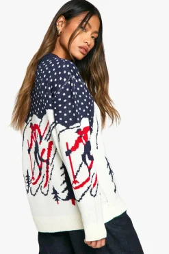 Jumpers|Jumpers & Cardigans*boohoo Winter Ski Knitted Jumper navy
