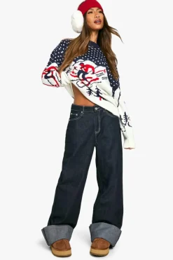 Jumpers|Jumpers & Cardigans*boohoo Winter Ski Knitted Jumper navy