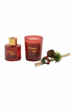 Candles & Diffusers|Candles*The Novelties Company Winter Spice 70g Candle & 30ml Diffuser Gift Set Red