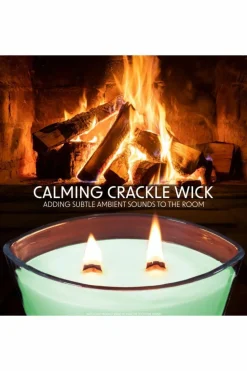 Candles & Diffusers|Candles*Deco Express Woodwick Candles - Fresh Sheets Green