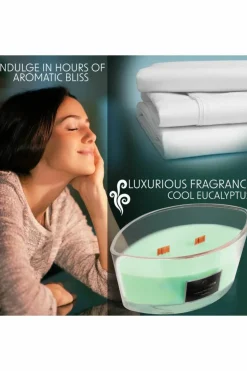 Candles & Diffusers|Candles*Deco Express Woodwick Candles - Fresh Sheets Green