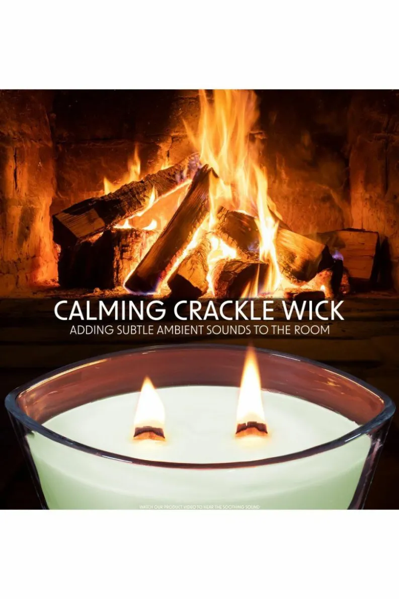 Candles & Diffusers|Candles*Deco Express Woodwick Candles - Let It Snow Green