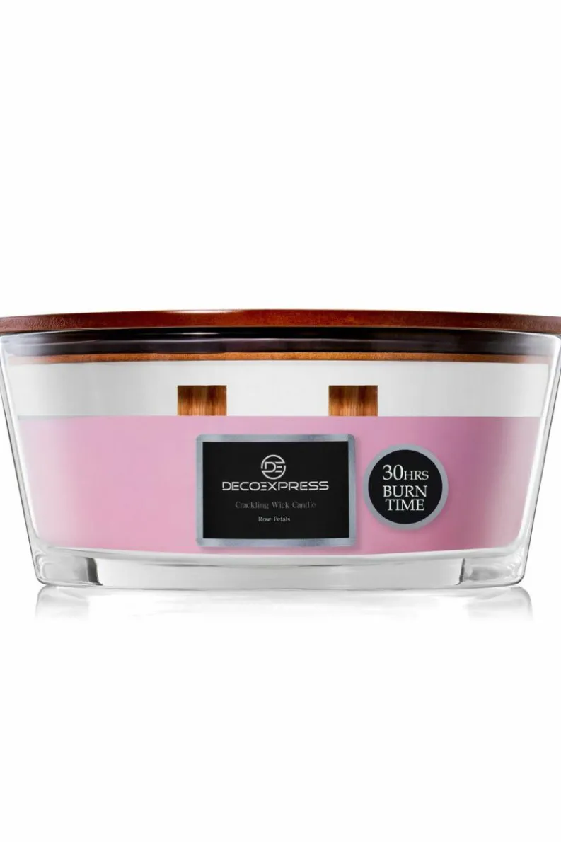Candles & Diffusers|Candles*Deco Express Woodwick Candles - Rose Petals Pink