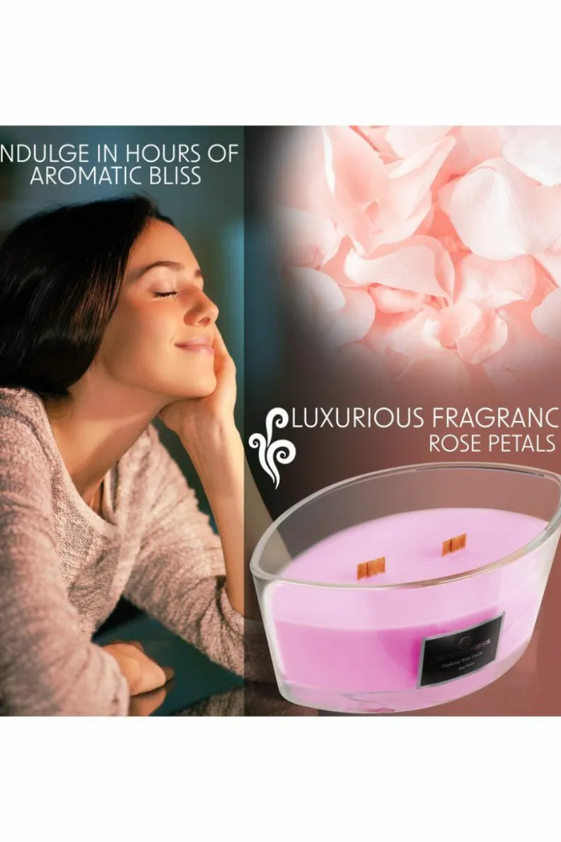 Candles & Diffusers|Candles*Deco Express Woodwick Candles - Rose Petals Pink
