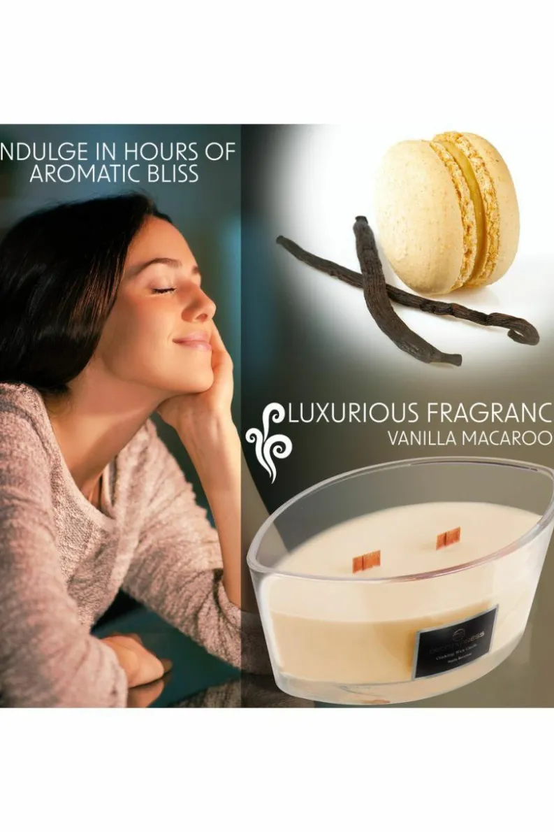 Candles & Diffusers|Candles*Deco Express Woodwick Candles - Vanilla Macaroon Beige