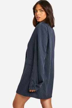 Blazer Dresses*boohoo Woven Pocket Front Oversized Blazer navy