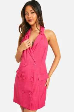 Blazer Dresses*boohoo Woven Sleeveless Blazer Dress hot pink