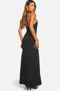 Blazer Dresses*boohoo Woven Sleeveless Maxi Blazer Dress black