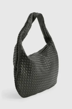 Woven Bags|Handbags*boohoo Woven Slouchy Tote Bag black