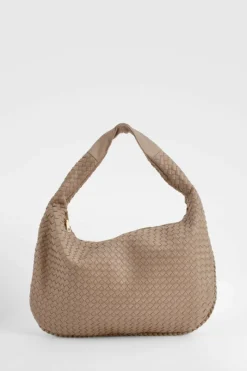 Woven Bags|Handbags*boohoo Woven Slouchy Tote Bag taupe