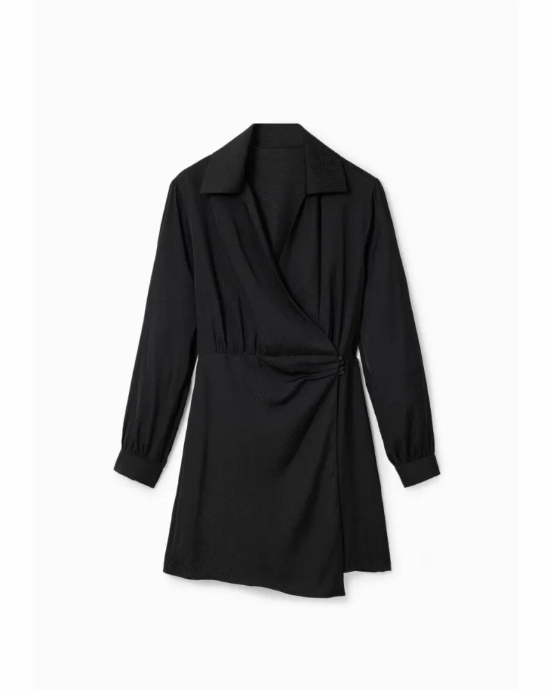Wrap Dresses*Desigual Wrap Dress Black