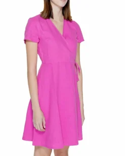 Wrap Dresses*Only Wrap Dress Short Sleeves Pink