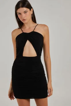 Wrap Dresses*Pink Vanilla Wrap over Strappy Dress Black