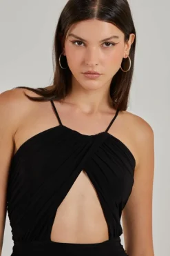 Wrap Dresses*Pink Vanilla Wrap over Strappy Dress Black