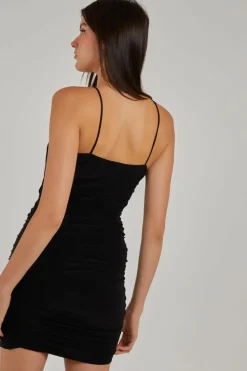 Wrap Dresses*Pink Vanilla Wrap over Strappy Dress Black
