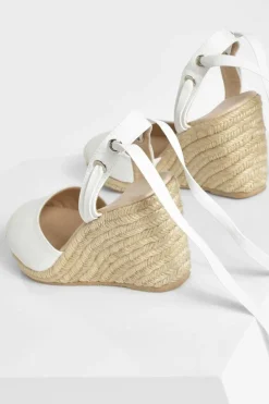 Wedges|Heels*boohoo Wrap Up Espadrille Wedges white
