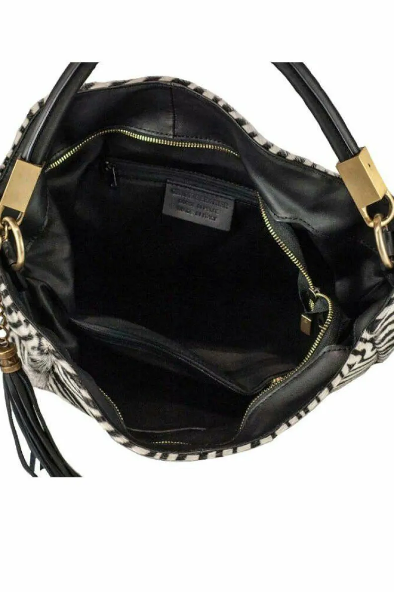 Shoulder Bags*Sostter Zebra Print Calf Hair And Leather Grab Bag | BBRLL Multi