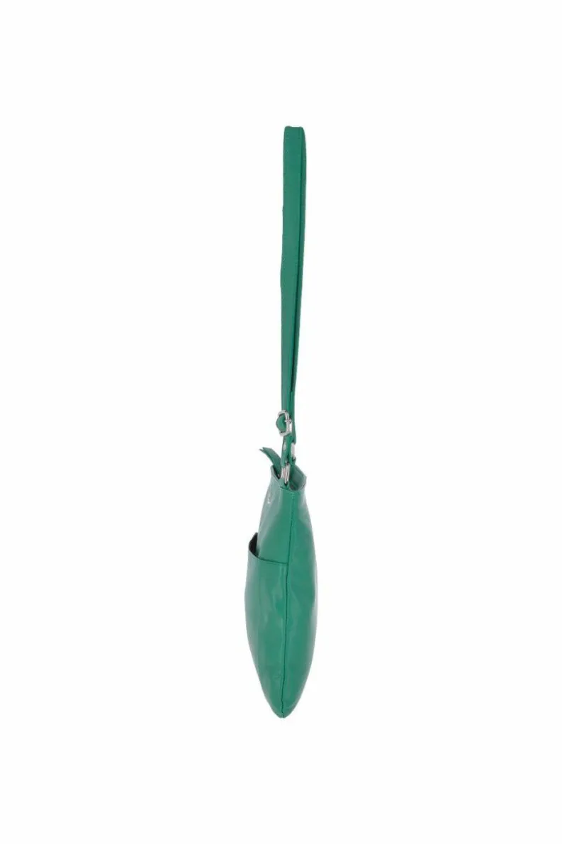 Cross-Body Bags*Ashwood Leather Zip Top Leather Cross Body Bag With External Slip Pocket Green